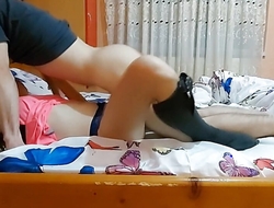 Totalitarian Teen With reference to Knee Lofty Socks Acquires say no to Tight Pussy Drilled Before Bed