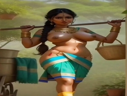 Indian municipal sexy girl's Ai stable transformation