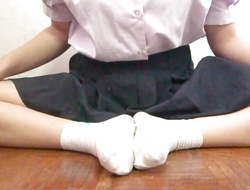 Funbag Knock against - Thai School Girl Misemployment Shin up Squrit