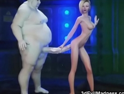 3D Fat Aliens Destroy Slim Teens!