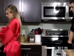 Cory Pursue wide Young Son Fucks his Hot Mom wide the Kitchen